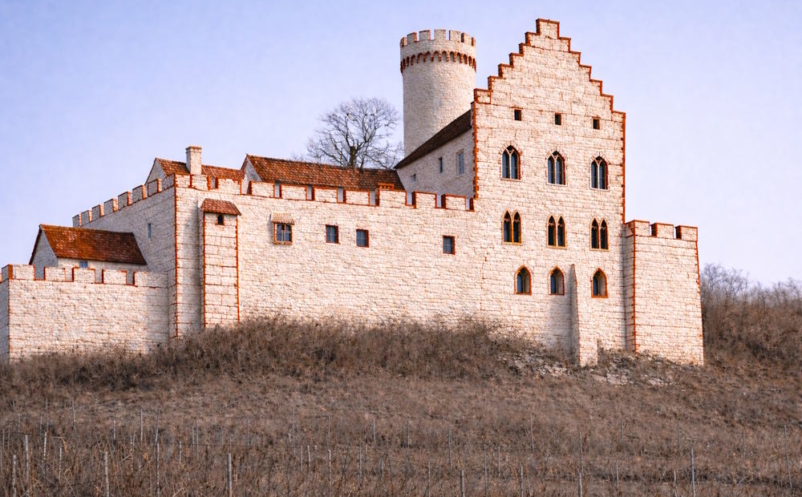 Die Strahlenburg im 15. Jahrhundert. So sah sie zu Conrads Zeiten also NICHT aus.